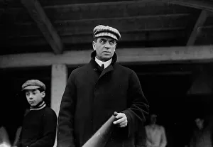 Megaphone Prints: Rowing. Coach Jim Rice of Columbia with megaphone, 1910. Creator: Bain News Service