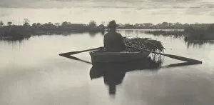 Reed Gallery: Rowing Home the Schoof-Stuff, 1886. Creators: Dr Peter Henry Emerson
