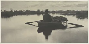 Sampson Low Prints: Rowing Home the Schoof-Stuff (from Life and Landscape on the Norfolk Broads, 1886