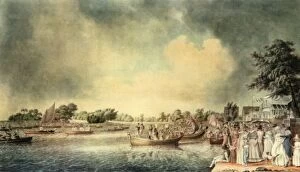 Henry Duke Of Clarence Gallery: A Rowing Match at Richmond, 1793, (1942). Creator: Robert Clevely