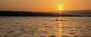Sunrise Prints: Rowing in the Sun Rise. Creator: Dorte Verner