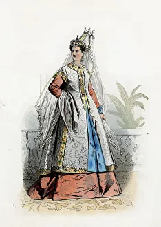 Roxelanel or Roxelana, wife of Suleiman II the Magnificent, 16th century, engraving, 1870 Roxelanel or Roxelana, wife of Suleiman II the Magnificent, 16th century, engraving, 1870