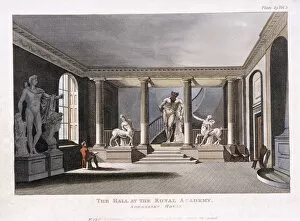 Copying Gallery: Royal Academy of Arts in the Somerset House, Westminster, London, 1810