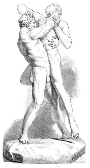Royal Academy Prize for Sculpture; Hercules and Antaeus, by T. Brock, 1870. Creator: Unknown