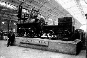 Stephenson Prints: The Royal Agricultural Society at Darlington: first engine used on the Darlington Railway