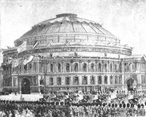 Prince Albert Of Saxe Coburg Gotha Gallery: The Royal Albert Hall, 1871: Opened by Queen Victoria, March 29, (1901). Creator: Unknown