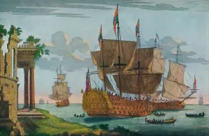 Fleet Prints: The Royal Anne, c1705. Artist: Thomas Baston