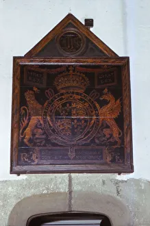 Westerham Prints: Royal arms of King Edward VI, St Marys Church