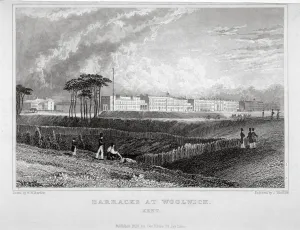 Woolwich Prints: Royal Artillery Barracks, Woolwich, Kent, 1829. Artist: J Hinchcliff