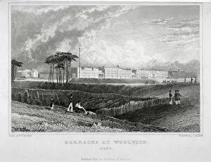 Bartlett Collection: Royal Artillery Barracks, Woolwich, Kent, 1829. Artist: J Hinchcliff