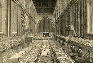 George Walter Thornbury Gallery: The Royal Banquet in Guildhall, 1761, (1897). Creator: Unknown