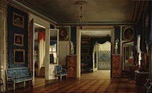 Muzeum Narodowe Prints: Royal Bedroom of the Lazienki Palace, 1847
