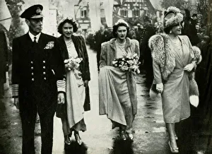 Queen Consort Elizabeth Prints: Royal Bridesmaids, 26 October 1946, (1947). Creator: Unknown