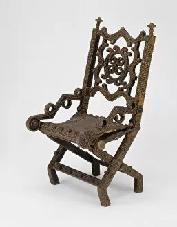 Asante Gallery: Royal Chair (Akonkromfi), Ghana, Probably mid- / late 19th century. Creator: Unknown