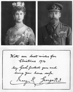 Royal christmas greeting card to the British troops, 1914