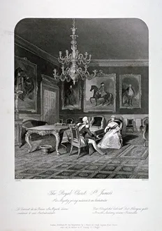 Melville Prints: The Royal Closet in St Jamess Palace, Westminster, London, c1840