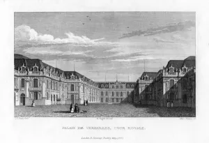 Byrne Prints: Royal Court, Palace of Versailles, near Paris, 1829. Artist: Byrne