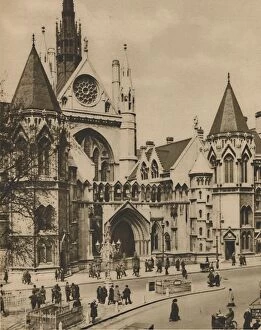 Strand Gallery: Royal Courts of Justice from a Window on the Corner of Essex Street, c1935. Creator