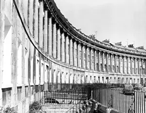 Rowhouse Prints: Royal Crescent, Bath, Somerset, c1955. Creator: Arthur Charles Kirby Ware