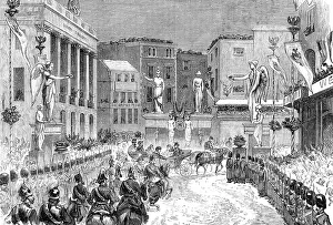Saxe Coburg And Gotha Duke Of Prints: The Royal Entry into London: the procession at the foot of Regent-Street