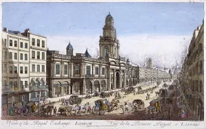 Cornhill Prints: Royal Exchange (2nd) exterior, London, 1761. Artist: Mothey Lairee