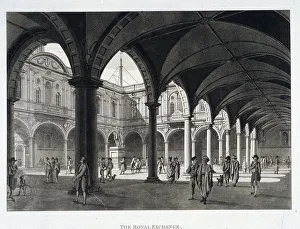 Thomas I Prints: Royal Exchange (2nd) interior, London, 1798