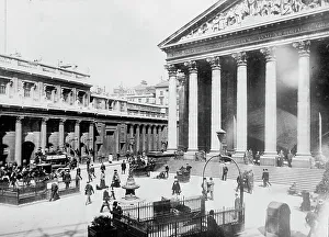 Stock Market Prints: Royal Exchange, London, between c1910 and c1915. Creator: Bain News Service
