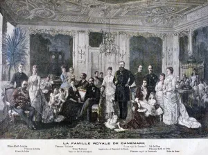 Cornice Prints: The royal family of Denmark, 1891. Artist: Henri Meyer