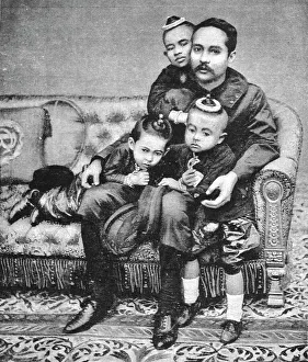 King Chulalongkorn Prints: The Royal Family of Siam, Siam and the Siamese; The King of Siam and his Children