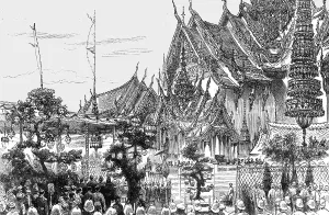 King Chulalongkorn Prints: The Royal Family of Siam, Siam and the Siamese; The Royal Pavilion, 1891. Creator: Unknown