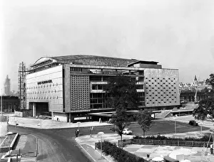 Scaffolding Prints: The Royal Festival Hall, London, c1950. Creator: Arthur Charles Kirby Ware