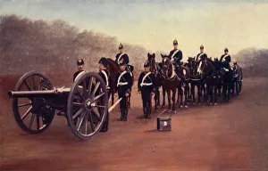 Cannon Prints: Royal Field Artillery (Action Front), 1900. Creator: Gregory & Co