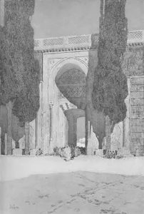 The Royal Gate leading to the old Seraglio, 1913. Artist: Jules Guerin The Royal Gate leading to the old Seraglio, 1913. Artist: Jules Guerin