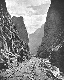Colorado Prints: Royal Gorge of the Arkansas River, Colorado, USA, c1900. Creator: Unknown