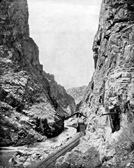 John L John Lawson Prints: Royal Gorge, Colorado, USA, 1893. Artist: John L Stoddard
