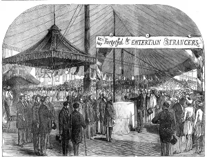 Marquee Prints: His Royal Highness Prince Albert laying the Foundation-Stone of the Strangers Home