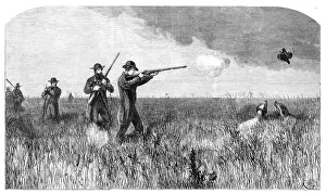 Illinois United States Prints: His Royal Highness the Prince of Wales shooting on the prairies of the far west