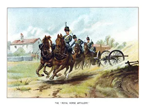 Artilleryman Prints: The Royal Horse Artillery, c1890. Artist: Geoffrey Douglas Giles