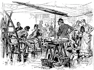 Oliver Prints: The Royal Institute of Painters in Water Colours: 'A Corner of the Fish Market' - W