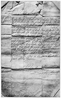Christ Church College Collection: Royal mandate to erase the name of Locke from the students of Christ Church, Oxford, 1684, (1894)