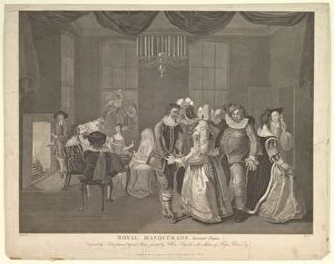 Masked Ball Gallery: Royal Masquerade Somerset House, October 21, 1805. Creator: Thomas Cook