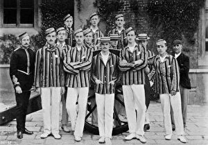 Images Dated 25th August 2009: The Royal Military Academy cricket team, 1895 (1896).Artist: Hudson & Kearns