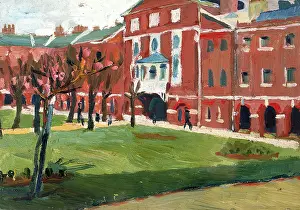 Royal Naval Hospital, Haslar: the facade, c1918. Creator: Jan Gordon