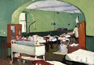 Survivor Prints: Royal Naval Hospital, Haslar: surgical ward, c1918. Creator: Jan Gordon