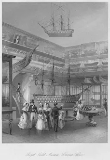 Melville Prints: Royal Naval Museum, Somerset House, c1841. Artist: Henry Melville