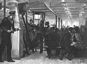 The Royal Navy Artillery Volunteers - An Entertainment on Board HMS Frolic, 1891. Creator: Unknown. The Royal Navy Artillery Volunteers - An Entertainment on Board HMS Frolic, 1891. Creator: Unknown