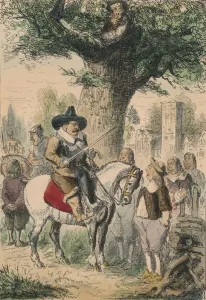 The Royal Oak, the Penderell Family have no idea where Charles is!!!, 1850. Artist: John Leech The Royal Oak, the Penderell Family have no idea where Charles is!!!, 1850. Artist: John Leech