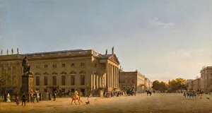 Gaertner Prints: The Royal Opera, Unter den Linden, 1845. Creator: Gaertner