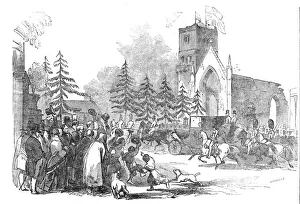 Dundee Scotland Prints: The Royal Party passing the triumphal arch, High Street, Dundee, 1844