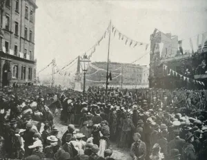 Parade Prints: The Royal Procession: The Royal Horse Artillery Passing St. Georges Circus, Borough, 1897